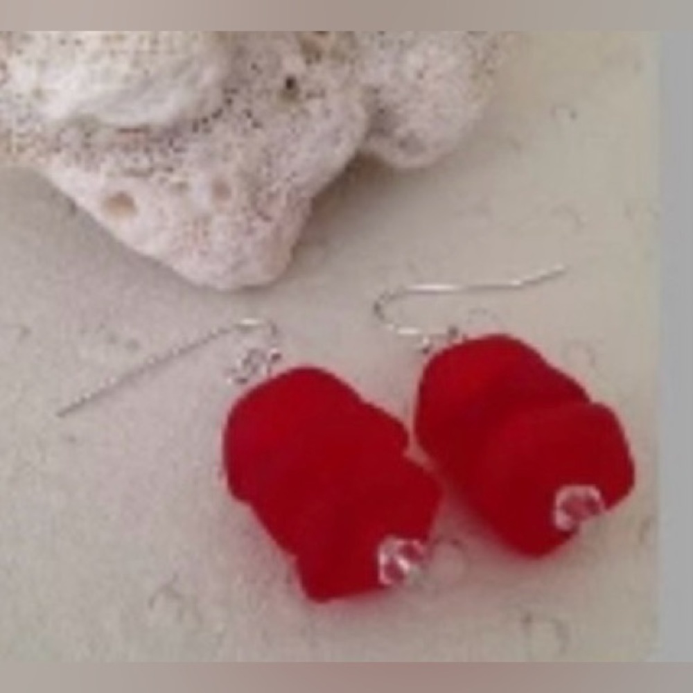 - Genuine Seaglass earrings (one pair)